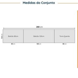 Cozinha Modulada 5 Peças sem Tampo sem Rodapé Ipanema CabeCasa MadeiraMadeira - 2