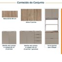 Ver imagem 3 de Cozinha Modulada 5 Peças sem Tampo sem Rodapé Ipanema CabeCasa MadeiraOriginals Marrom/Fendi Trama/a