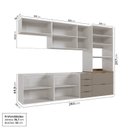 Ver imagem 4 de Cozinha Modulada 5 Peças sem Tampo sem Rodapé Ipanema CabeCasa MadeiraOriginals Marrom/Fendi Trama/a