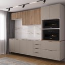 Ver imagem 1 de Cozinha Planejada 5 Peças sem Tampo sem Rodapé Ipanema CabeCasa MadeiraOriginals Marrom/Fendi Trama/a