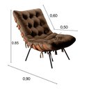 Ver imagem 3 de Poltrona Base Fixa para Sala de Estar Costela
