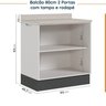 Cozinha Modulada 5 Peças com Tampo com Rodapé Ipanema CabeCasa MadeiraOriginals - 15