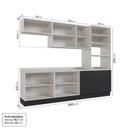 Ver imagem 4 de Cozinha Modulada 5 Peças com Tampo com Rodapé Ipanema CabeCasa MadeiraOriginals Marrom/Grafite Trama