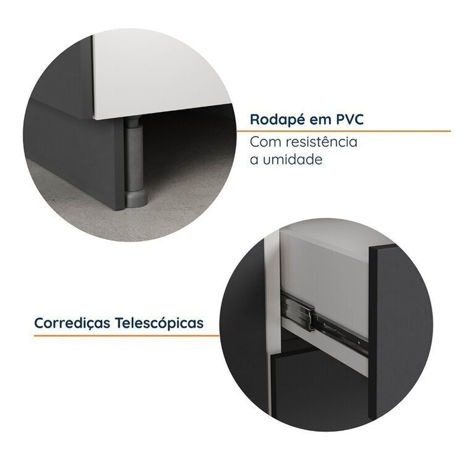 Cozinha Modulada 5 Peças com Tampo com Rodapé Ipanema CabeCasa MadeiraMadeira - 7