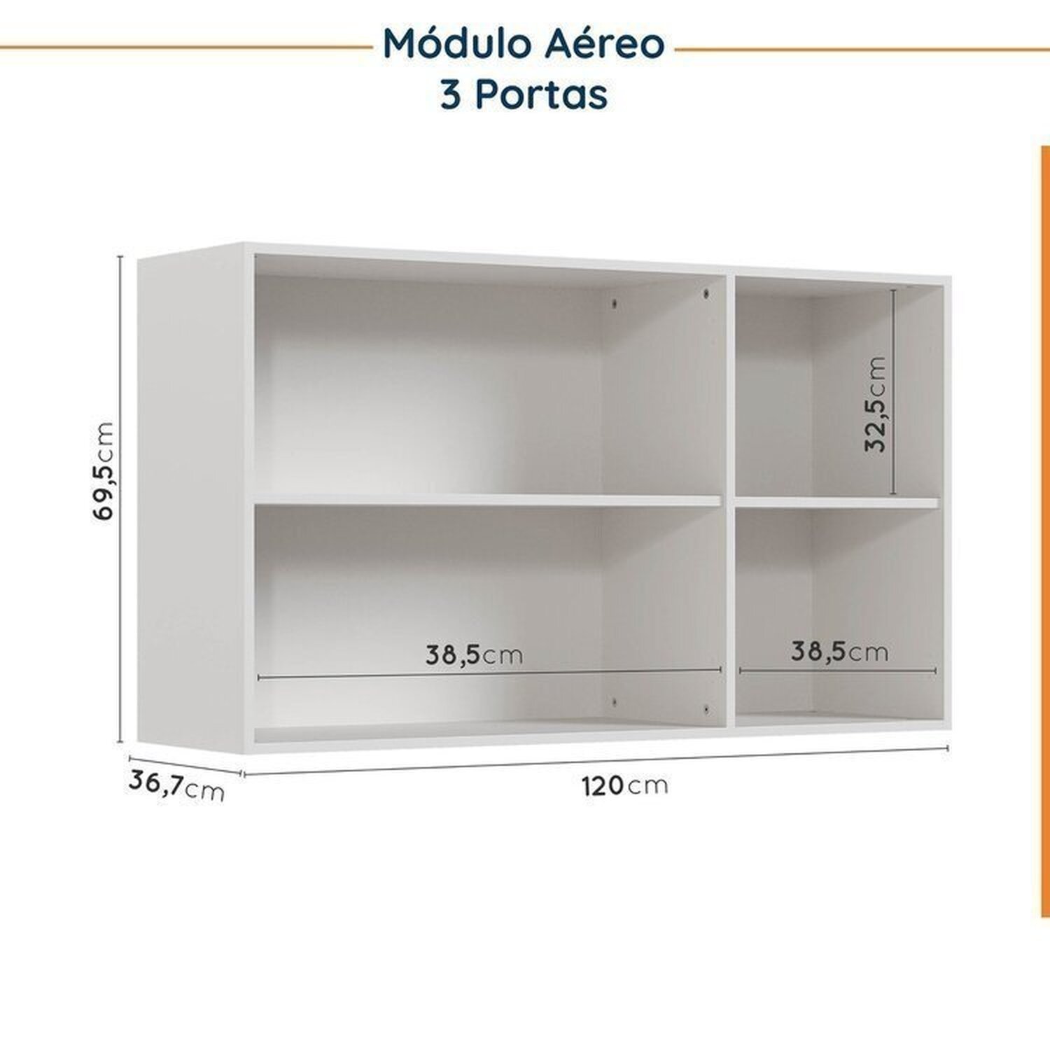 Cozinha Modulada 5 Peças com Tampo com Rodapé Ipanema CabeCasa MadeiraMadeira - 12