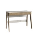 Ver imagem 2 de Escrivaninha Mesa Escritório Primazzia 2 Gavetas 104cm Carvalho Mel e Off White Marrom