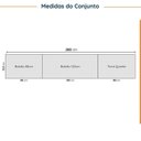 Ver imagem 2 de Cozinha Modulada 5 Peças sem Tampo sem Rodapé Ipanema CabeCasa MadeiraOriginals Marrom/Grafite Trama