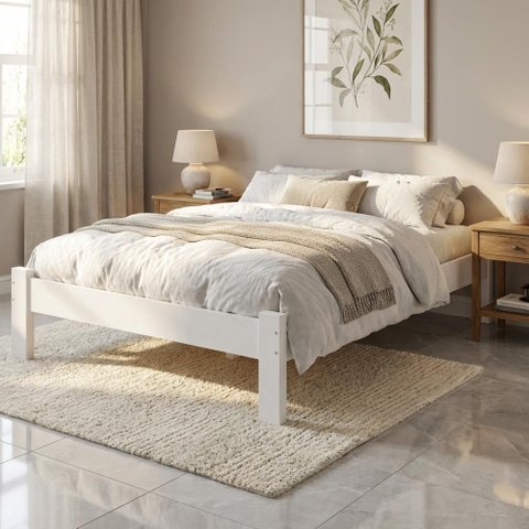 Cama Turca Casal Reforçada em Madeira Maciça Repleta