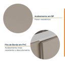 Ver imagem 5 de Cozinha Planejada 4 Peças com Tampo com Rodapé 2 Aéreos e 2 Balcões Ipanema CabeCasa MadeiraOriginals Marrom/Fendi Trama