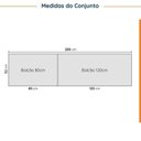 Ver imagem 2 de Cozinha Planejada 4 Peças com Tampo com Rodapé 2 Aéreos e 2 Balcões Ipanema CabeCasa MadeiraOriginals Marrom/Fendi Trama