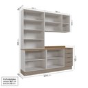 Ver imagem 4 de Cozinha Planejada 4 Peças com Tampo com Rodapé 2 Aéreos e 2 Balcões Ipanema CabeCasa MadeiraOriginals Marrom/Fendi Trama
