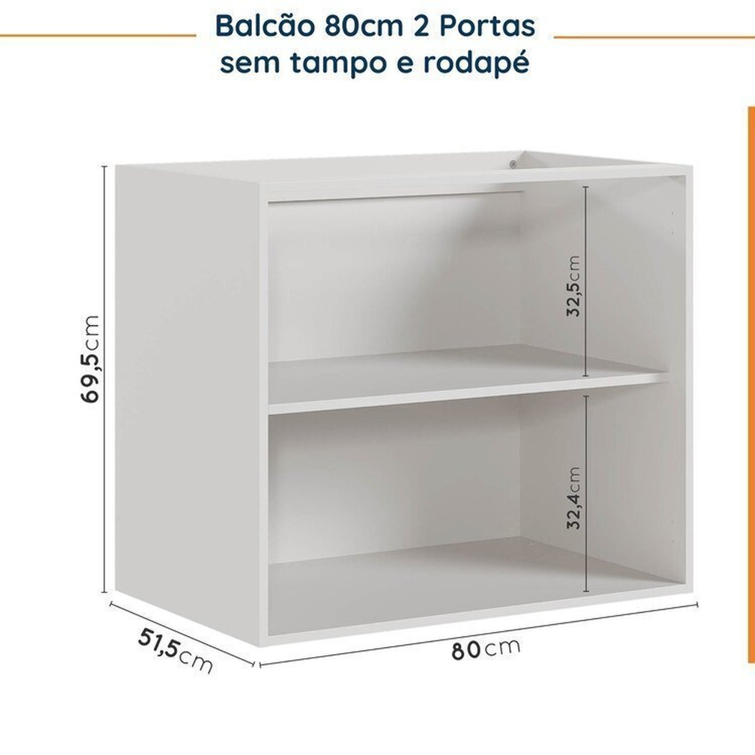 Cozinha Modulada 4 Peças sem Tampo sem Rodapé 2 Aéreos e 2 Balcões Ipanema CabeCasa MadeiraMadeira - 14