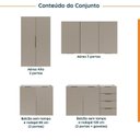 Ver imagem 3 de Cozinha Planejada 4 Peças sem Tampo sem Rodapé 2 Aéreos e 2 Balcões Ipanema CabeCasa MadeiraOriginals Marrom/Fendi Trama