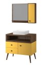 Ver imagem 2 de Conjunto de Banheiro Retrô Tebas 0,80cm Ameixa/amarelo