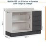 Cozinha Modulada 4 Peças com Tampo com Rodapé 2 Aéreos e 2 Balcões Ipanema CabeCasa MadeiraOriginals - 15