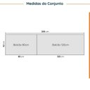 Ver imagem 2 de Cozinha Modulada 4 Peças com Tampo com Rodapé 2 Aéreos e 2 Balcões Ipanema CabeCasa MadeiraOriginals Cinza/Grafite Trama