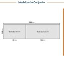 Ver imagem 2 de Cozinha Modulada 4 Peças sem Tampo sem Rodapé 2 Aéreos e 2 Balcões Ipanema CabeCasa MadeiraOriginals Cinza/Grafite Trama