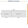 Cozinha Modulada 4 Peças com Tampo com Rodapé 2 Aéreos e 2 Balcões Ipanema CabeCasa MadeiraOriginals - 2