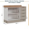 Cozinha Modulada 4 Peças com Tampo com Rodapé 2 Aéreos e 2 Balcões Ipanema CabeCasa MadeiraOriginals - 15