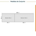 Ver imagem 2 de Cozinha Planejada 4 Peças com Tampo com Rodapé 2 Aéreos e 2 Balcões Ipanema CabeCasa MadeiraOriginals Marrom/Fendi Trama/Acácia