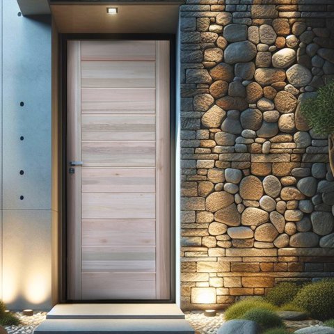 Folha de Porta de Madeira 3B Eucalipto 210x82cm Uniportas