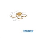Ver imagem 2 de Plafon Moderno Dourado 44cm Led 40w 3 em 1 Bivolt - Nitrolux