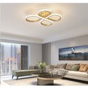 Ver imagem 3 de Plafon Moderno Dourado 44cm Led 40w 3 em 1 Bivolt - Nitrolux