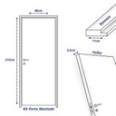 Ver imagem 4 de Kit Porta de Madeira Lisa Angelim 210x82cm Batente 11cm Uniportas Abertura Esquerda Marrom