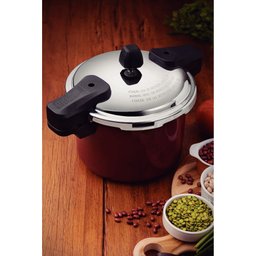 Panela de Pressão Tramontina Torino Cerâmico Vermelho Framboesa 20 Cm 4,5 L Tramontina - 6