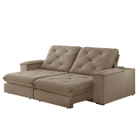 Sofa Retrátil Cuiabá 2,10m Mola Ensacada 03 Lugares Txr