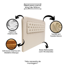 Ver imagem 3 de Cabeceira P/ Cama King Moderna Captonê Estofada Suede 213cm