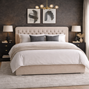 Ver imagem 6 de Cabeceira P/ Cama King Moderna Captonê Estofada Suede 213cm