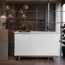 Ver imagem 1 de Buffet Três Portas Flow Branco/freijó – Ej Móveis