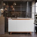 Ver imagem 3 de Buffet Três Portas Flow Branco/freijó – Ej Móveis