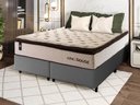 Ver imagem 1 de Conjunto Cama Box Super King c/ Molas Ensacadas Quartzo Cinza 193x203x71