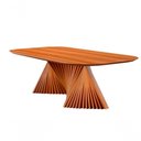 Ver imagem 1 de Mesa Jantar Maciça Base Torcida 2,20x1,0m Opala Harmonia