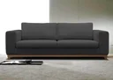 Ver imagem 2 de Sofá 3 Lugares King Size, Base em MDF, Revestimento em Sarja PRETA2,20m