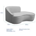 Ver imagem 5 de Kit Divã Recamier Orgânico Marrocos 200cm Lado Direito e 2 Poltronas Amore Linho