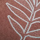 Ver imagem 2 de Capa de Almofada Boucle Bordada Folha Castanho 50x50cm