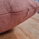 Ver imagem 3 de Capa de Almofada Boucle Bordada Folha Castanho 50x50cm