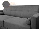 Ver imagem 3 de Sofá Living Fixo 1,60m Chicago Linho Soft - Netsofas - Grafite