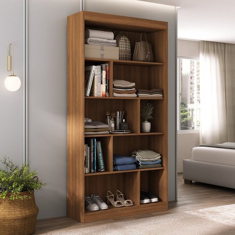 Estante para Quarto Artemis Espresso Móveis Marrom/Nogal