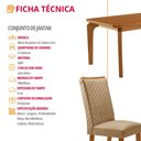 Ver imagem 7 de Mesa de Jantar Liz 180cm Tampo MDF Canto Copo Laminado com 6 Cadeiras Lira
