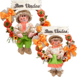 Guirlanda Decoração Festa Junina Caipira com Abobora de 50cm Menina - 3