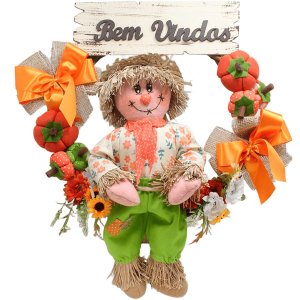 Guirlanda Decoração Festa Junina Caipira com Abobora de 50cm Menina