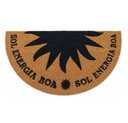 Ver imagem 1 de Capacho Meia Lua Fibra de Coco 60x33cm - Komeco Sol Energia Boa