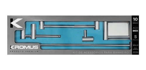 Kit Acessórios Para Banheiro Bellus 5 Peças Inox B700 - 3