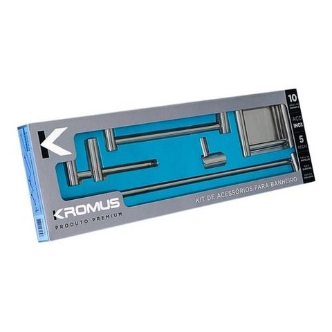 Kit Acessórios para Banheiro Bellus 5 Peças Inox B700
