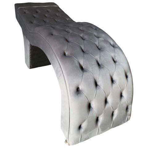 Maca Estética Estofada M1 80cm Veludo Cinza Escuro - In9 Decor