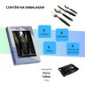 Faqueiro Inox Jogo de Talheres C/ Porta Talher com 25 Peças Preto - 2